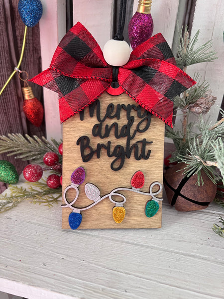 Merry & Bright Card Ornament