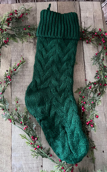 Personalized Cable Knit Stockings