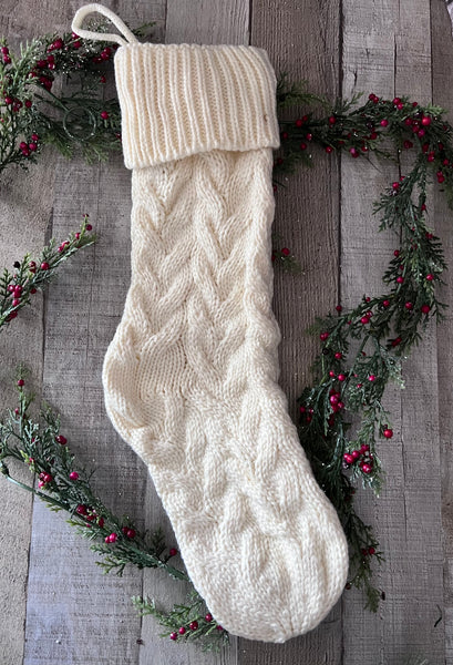 Personalized Cable Knit Stockings