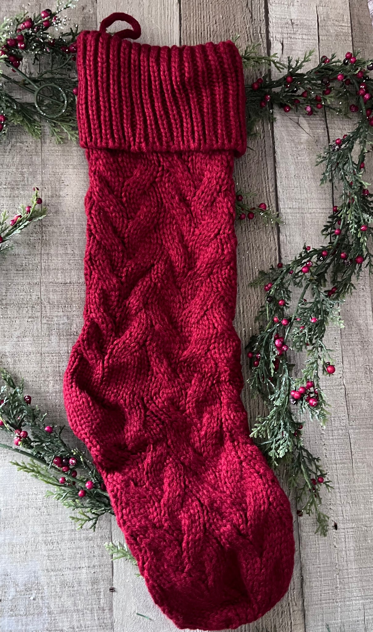 Personalized Cable Knit Stockings