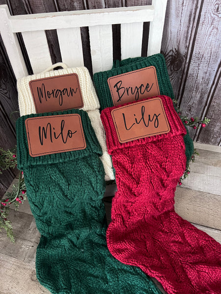 Personalized Cable Knit Stockings