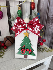 Joy Christmas Gift Card Holder Ornament