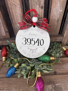 Zip Code Round Ornament