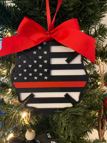 Thin Red  Line Ornament