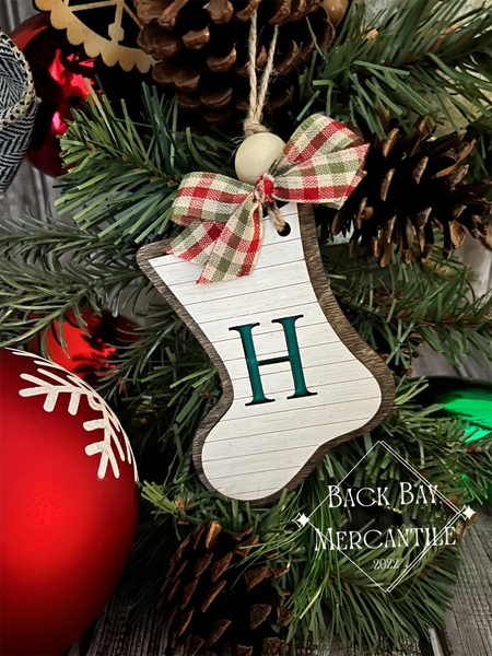 Stocking Farmhouse Ornament