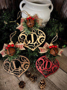 Rustic Monogram Ornament