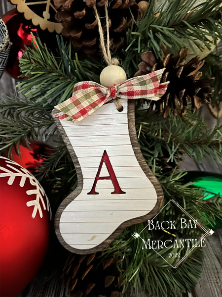 Stocking Farmhouse Ornament