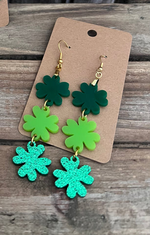 Stacked Shamrock Earrings