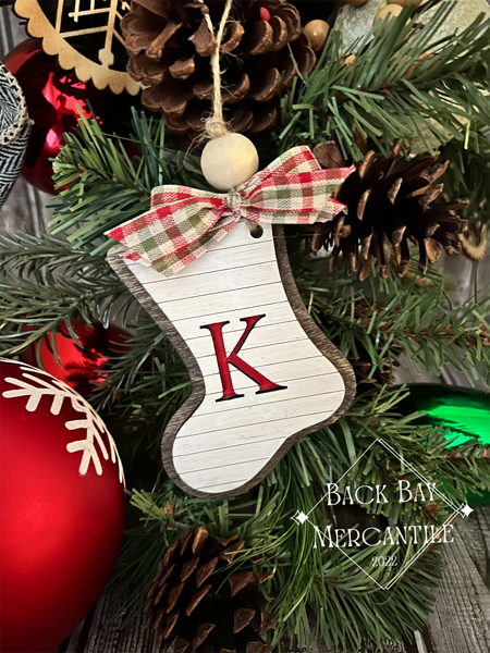 Stocking Farmhouse Ornament