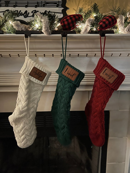 Personalized Cable Knit Stockings