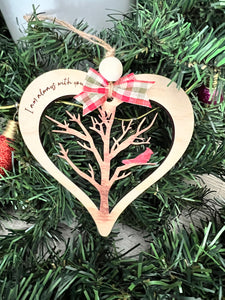 I am Always with You Heart Ornament